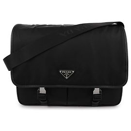 Prada Borsa tote in nylon e pelle Saffiano
