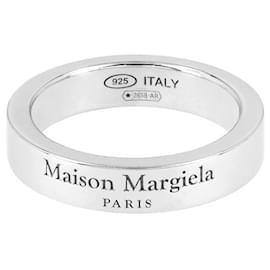 Maison Martin Margiela Silberring mit graviertem Logo