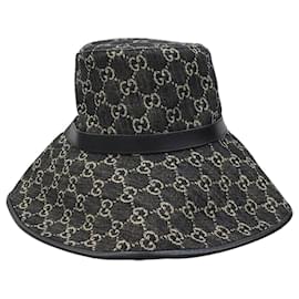 GG Denim Wide Bucket Hat - Gucci