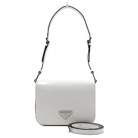 Prada Borsa a tracolla e borsa a spalla bianca spazzolata