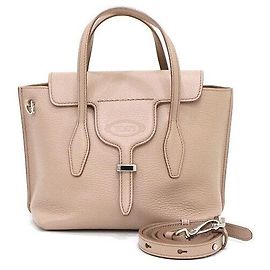 Tod's Indi Mini Tote Bag Crossbody aus rosa Leder