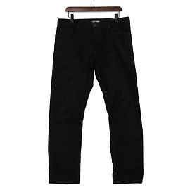 Tom Ford Pantaloni in denim slim-fit stretch in moleskine nero da uomo