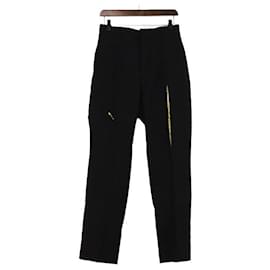 Pantaloni da uomo in lana nera con clip FF - Fendi
