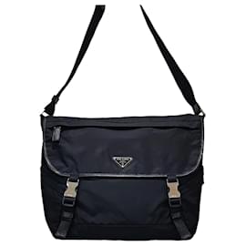 Borsa a tracolla in Re-Nylon e pelle Saffiano - Prada