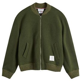 Thom Browne Giacca Bomber in Lana Fleece a Righe