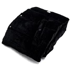 Sciarpa e Muffler in Velluto Nero e Piumino d'Oca - Moncler