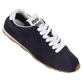 Miu Miu Logo Wildleder-Sneaker