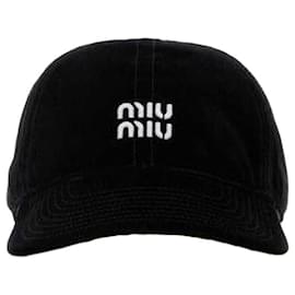 Boné de beisebol de veludo - Miu Miu