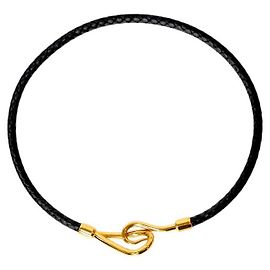 Hermès Collana Choker Jumbo Nera e Oro