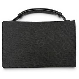 Bulgari Borsa a tracolla portafoglio in pelle e canvas logo Bvlgari