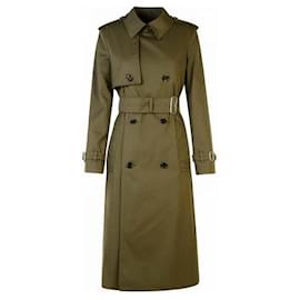 Burberry Gabardina larga de mezcla de algodón
