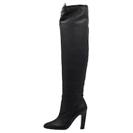 Stivali alti in pelle nera da donna - Stuart Weitzman