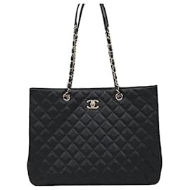 Borsa a tracolla Shopper Timeless Caviar con chip - Chanel