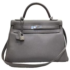 Kelly Epsom Silver Stamp - Hermès