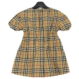 Burberry Vestido de algodón elástico a cuadros