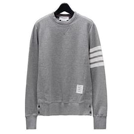 Herren-Sweatshirt mit diagonalen Streifen - Thom Browne