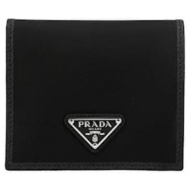 Prada Cartera Re-Nylon Logo Cartera Bifold para Hombre