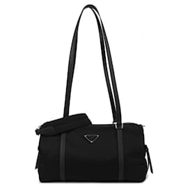 Borsa Duffel Grande in Pelle Saffiano e Re-Nylon - Prada