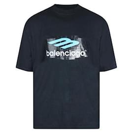 T-Shirt mit Tape-Logo - Balenciaga