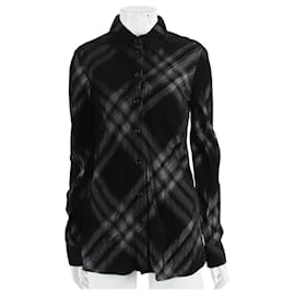 Burberry Langarmshirt aus Rayon in Schwarz
