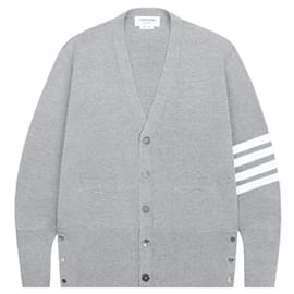 Thom Browne Gestreifter Wollcardigan