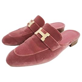 Mule Trocadero in velluto Hermès