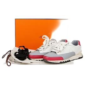 Sneakers Trail Hermès Arancioni in Pelle