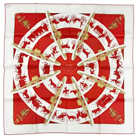 Foulard Hermès Paris Qui Roule 100% seta