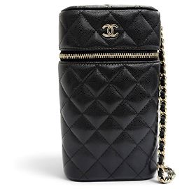 Bolso para teléfono Chanel Matelassé Caviar Skin Vanity