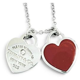 Collana con pendente Tiffany & Co. Return to Red Mini Double Heart Tag