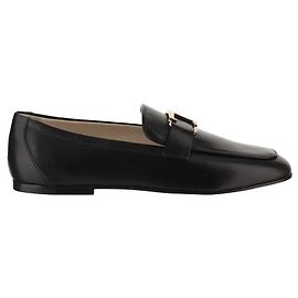 Tod's Mocassini in pelle con logo dorato Nero