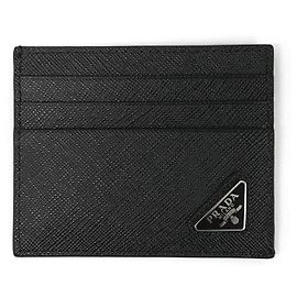 Prada Portacarte in pelle Saffiano con logo triangolare