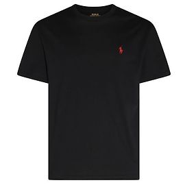 Ralph Lauren Classic Fit T-Shirt mit Pony-Stickerei Schwarz