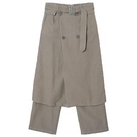 Dries Van Noten PRIFFITH Baumwoll-Twill-Hose Grey stamp