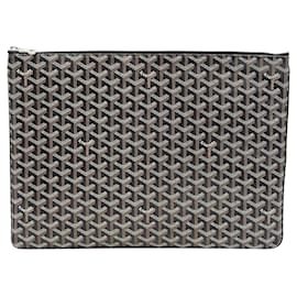 Clutch Sena GM in tela Goyardine nera