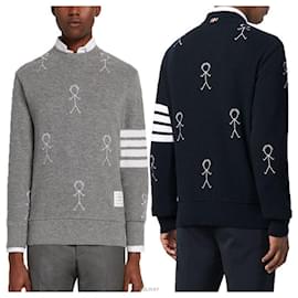 Diagonal-Wollstrick-Cardigan - Thom Browne