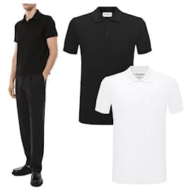 Kurzarm-Polo-T-Shirt mit Monogramm-Logo - Saint Laurent