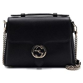 Gucci Interlocking Flap Tote Bag with Gold Chain Shoulder Bag