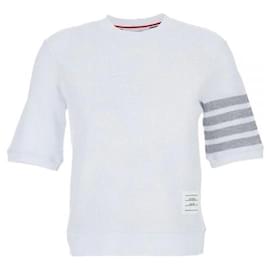 Texturiertes Piqué-Baumwoll-T-Shirt - Thom Browne