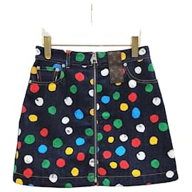 Louis Vuitton Falda vaquera de lunares Yayoi Kusama