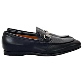 Gucci Mocassino in pelle argento con morsetto