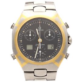 Omega Seamaster Polaris Two-Tone Armbanduhr aus Edelstahl und vergoldet