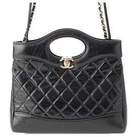 Borsa Shopping 31 Chanel Mini in vitello lucido matelassé nero