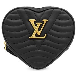 Louis Vuitton New Wave Heart Crossbody in pelle nera