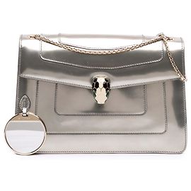 Bulgari Borsa a tracolla Bvlgari Silver Medium Patent Serpenti Forever
