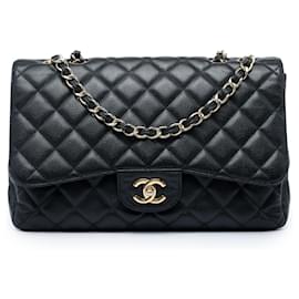 Chanel Black Jumbo Classic Caviar Single Flap