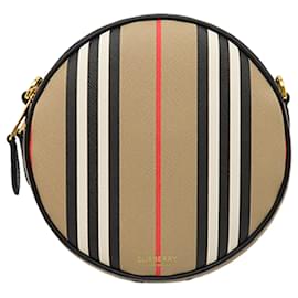 Borsa a tracolla Louise Burberry in tela rivestita Beige Icon Stripe