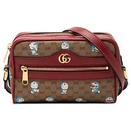 Mini borsa a tracolla Gucci Beige GG Supreme Doraemon