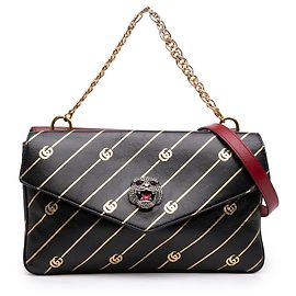 Borsa Satchel Gucci Double Thiara in pelle rossa taglia Medium