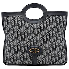 Clutch Dior Blue Oblique Canvas con solapa